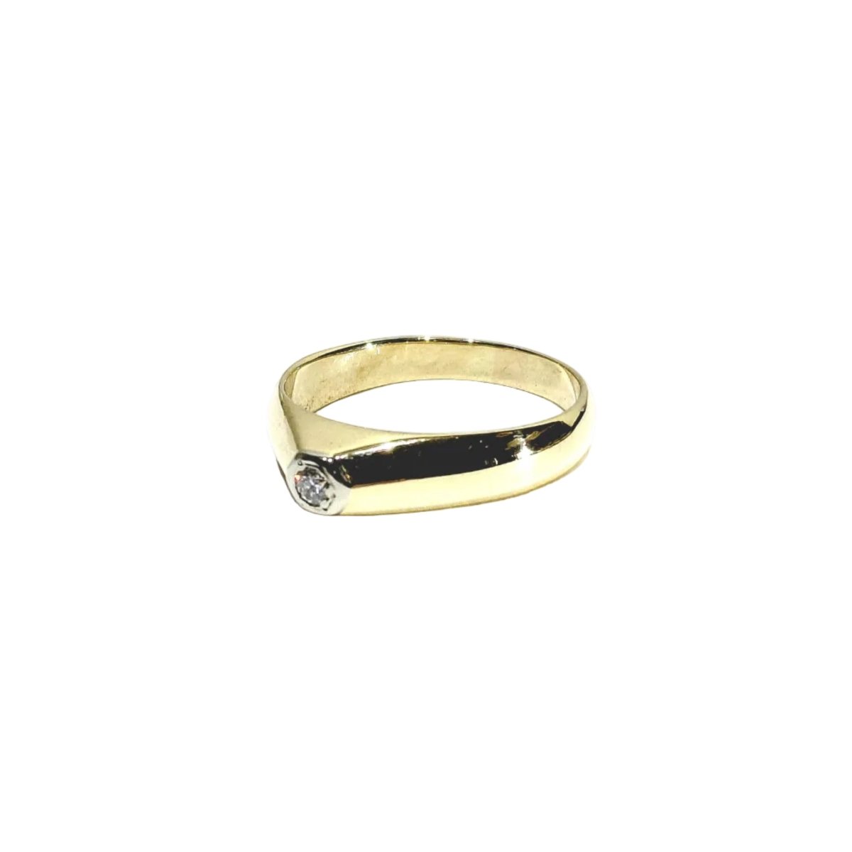 Bague Dôme en or jaune 18 carats et diamant - Castafiore