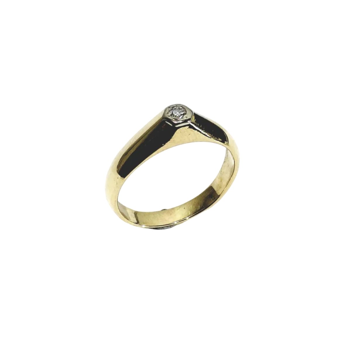 Bague Dôme en or jaune 18 carats et diamant - Castafiore