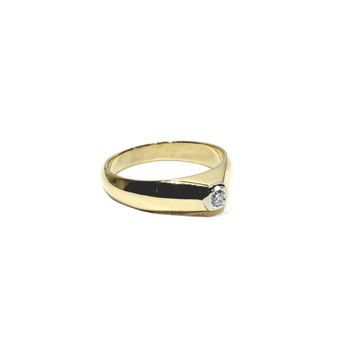 Bague Dôme en or jaune 18 carats et diamant - Castafiore