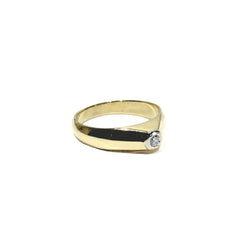 Bague Dôme en or jaune 18 carats et diamant - Castafiore
