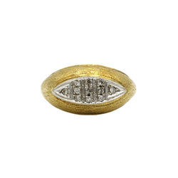 Bague Dôme en or jaune, blanc et diamants - Castafiore