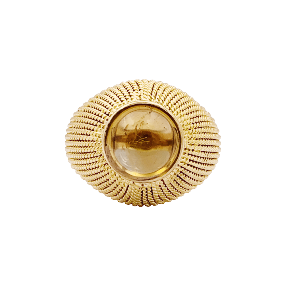 Bague Dôme en or jaune et citrine - Castafiore
