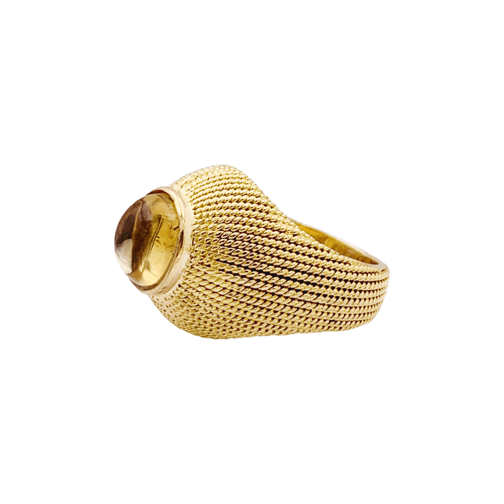 Bague Dôme en or jaune et citrine - Castafiore
