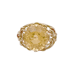 Bague Dôme en or jaune et citrine - Castafiore