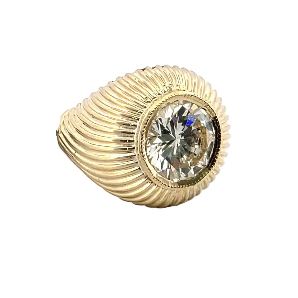 Bague Dôme en or jaune et diamant - Castafiore