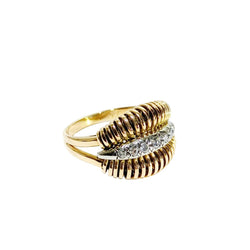 Bague Dôme en or jaune et diamants - Castafiore