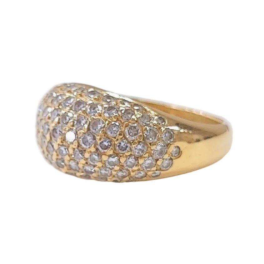 Bague Dôme en or jaune et diamants - Castafiore