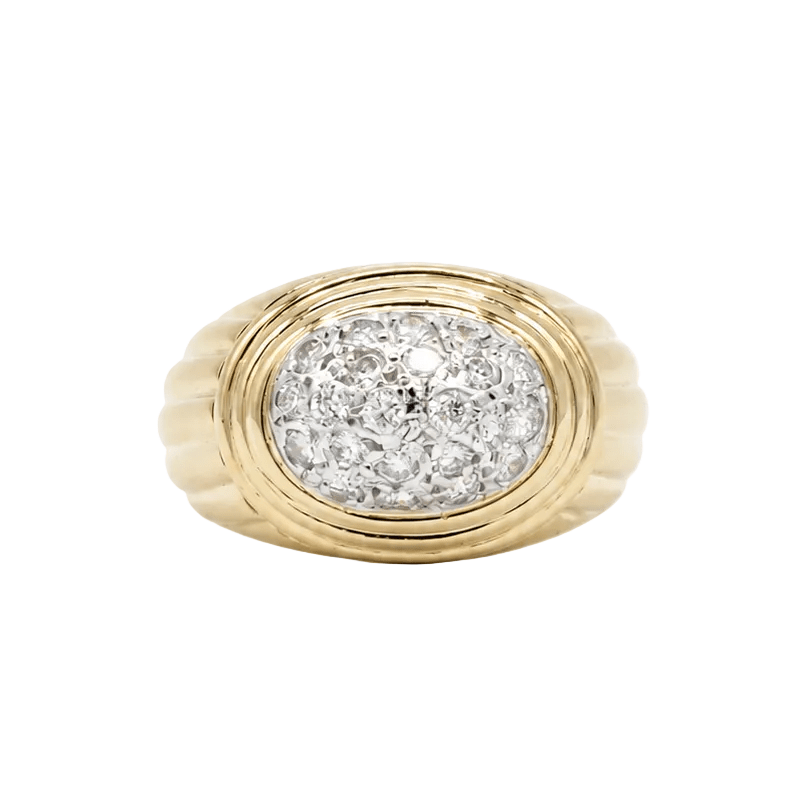 Bague Dôme en or jaune et diamants - Castafiore