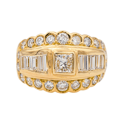 Bague Dôme en or jaune et diamants - Castafiore