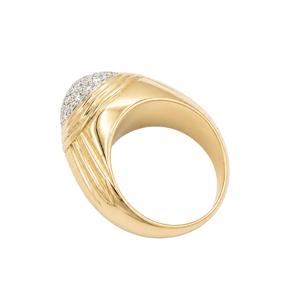 Bague Dôme en or jaune et diamants - Castafiore