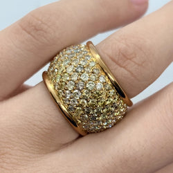 Bague Dôme en or jaune et diamants - Castafiore