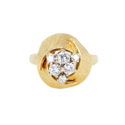 Bague Dôme en or jaune et diamants - Castafiore