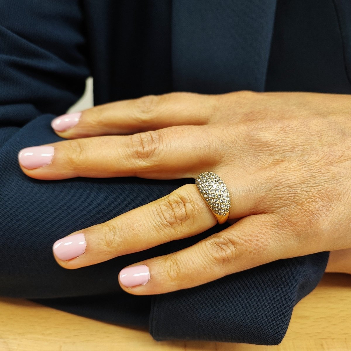 Bague Dôme en or jaune et diamants - Castafiore