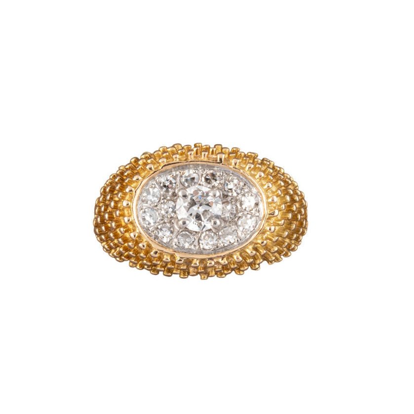 Bague Dôme en or jaune et diamants - Castafiore