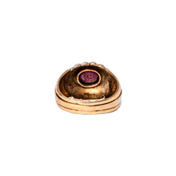 Bague Dôme en or jaune et grenat - Castafiore