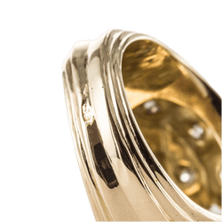 Bague Dôme en or jaune, platine et diamants - Castafiore