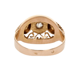 Bague Dôme en or rose et diamant - Castafiore