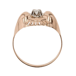 Bague Dôme en or rose et diamant - Castafiore