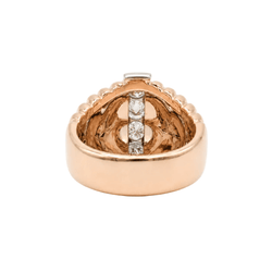 Bague Dôme en or rose et diamants - Castafiore