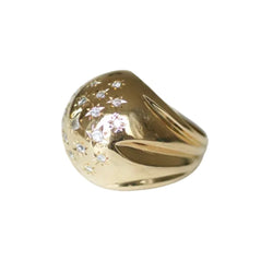 Bague Dôme en or rose et diamants - Castafiore