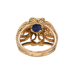 Bague Dôme en or rose et saphir - Castafiore