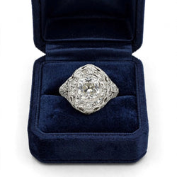 Bague Dôme en platine et diamants - Castafiore