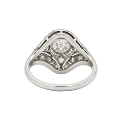 Bague Dôme en platine et diamants - Castafiore