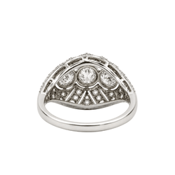 Bague Dôme en platine et diamants - Castafiore