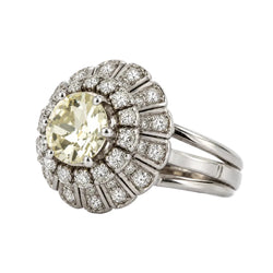 Bague Dôme en platine et diamants - Castafiore