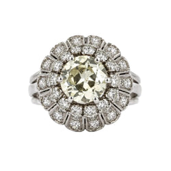 Bague Dôme en platine et diamants - Castafiore