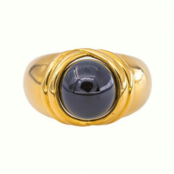 Bague Dôme Or jaune Œil de tigre - Castafiore