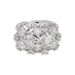 Bague Dôme Platine Diamant - Castafiore