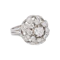 Bague Dôme Platine Diamant - Castafiore