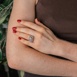 Bague Dôme Platine Diamant - Castafiore