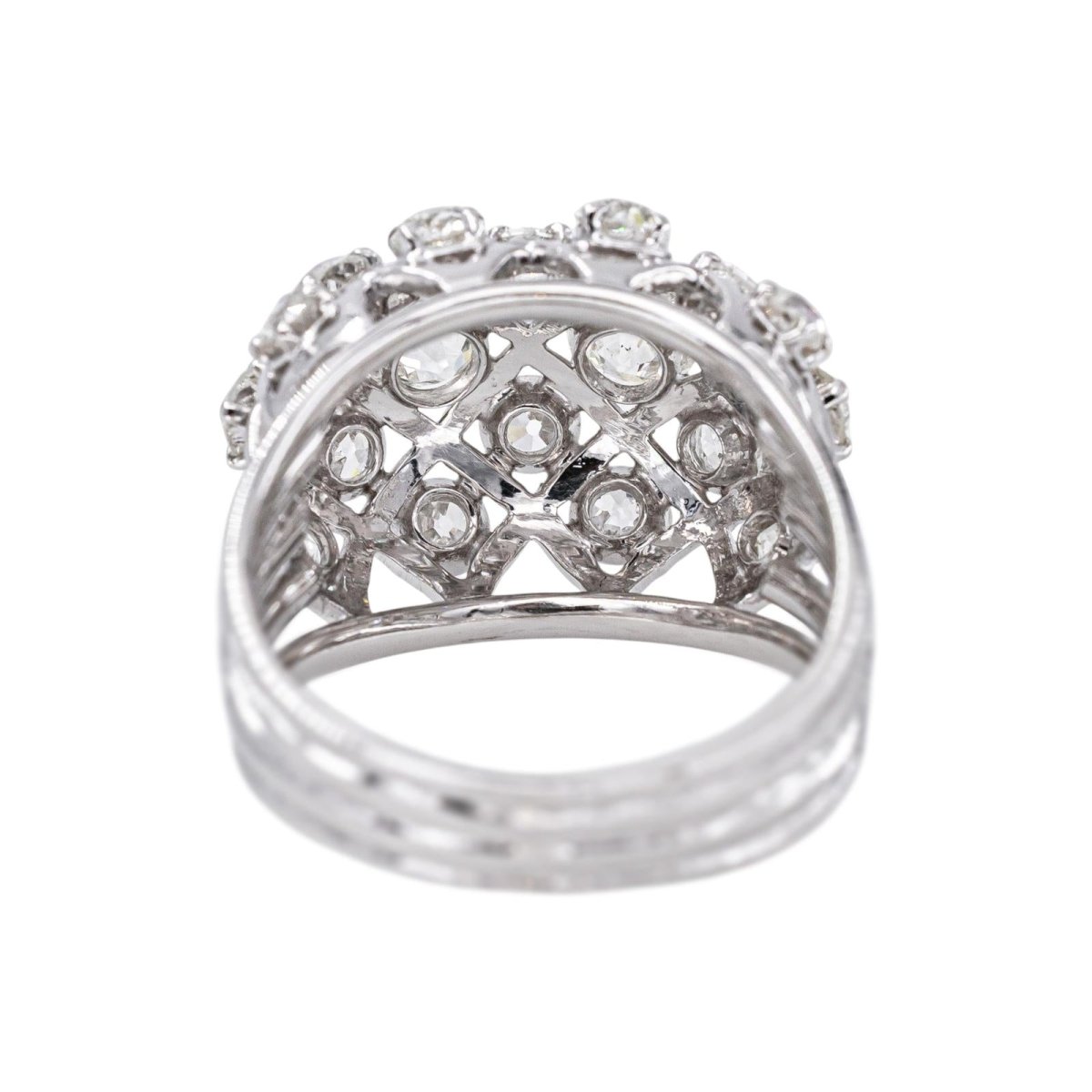 Bague Dôme Platine Diamant - Castafiore