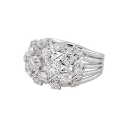 Bague Dôme Platine Diamant - Castafiore