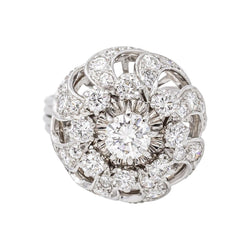 Bague Dôme Platine Diamant - Castafiore