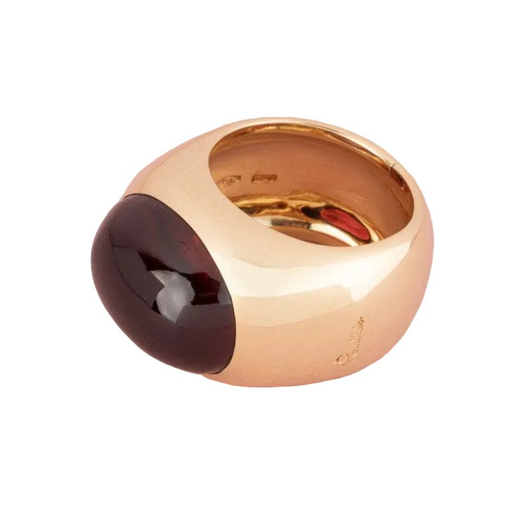Bague Dôme POMELLATO en or jaune et grenat - Castafiore