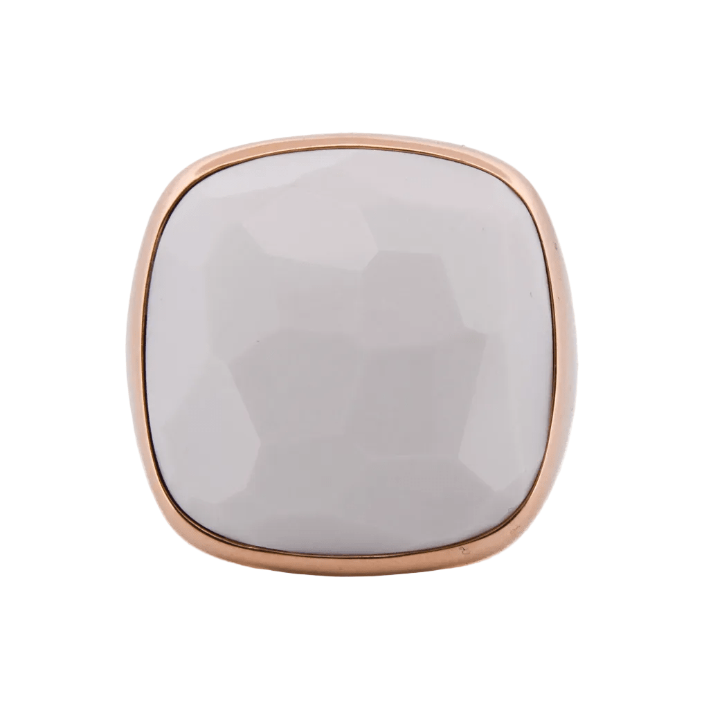 Bague Dôme POMELLATO "Victoria" en or rose et cacholong - Castafiore