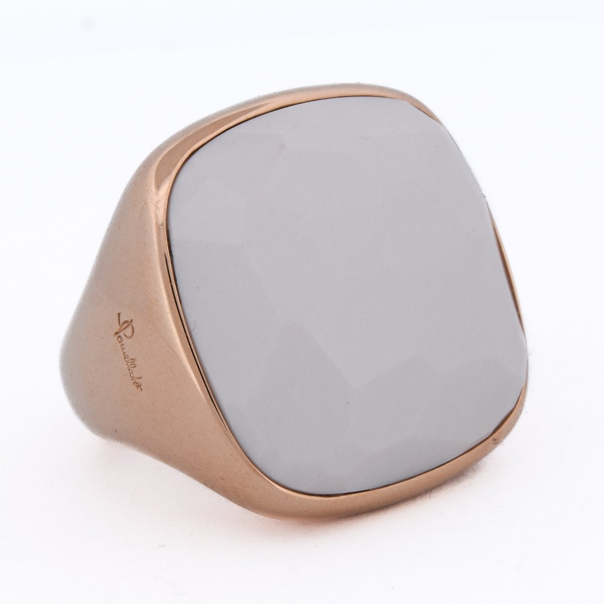 Bague Dôme POMELLATO "Victoria" en or rose et cacholong - Castafiore