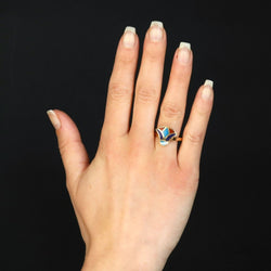 Bague égyptienne en or jaune et émail - Castafiore