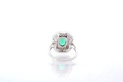 Bague émeraude entourage diamants - Castafiore
