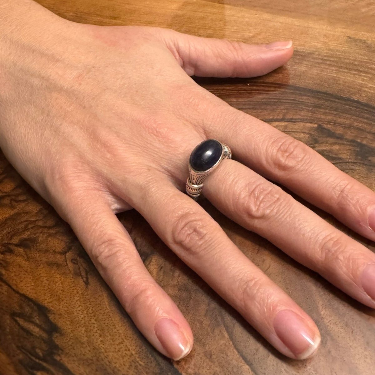 Bague en argent et lapis-lazuli - Castafiore