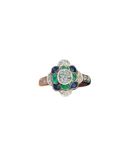 Bague en émeraudes et de saphirs - Castafiore