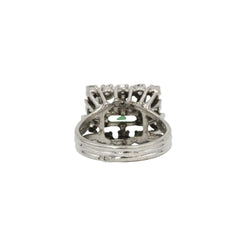 Bague en o blanc, diamants et tourmaline - Castafiore
