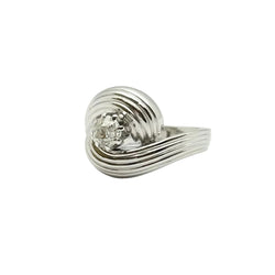 Bague en or 18KT avec diamant naturel ct 0.35 VS H. Epoque 1950 - Castafiore