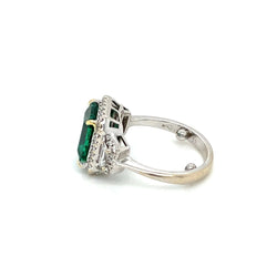 Bague en or avec émeraude non traitée de 3,33 carats certifiée par le Domaine - Castafiore