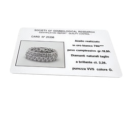 Bague en or blanc 18 carats avec diamants naturels - Castafiore