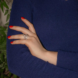 Bague en or blanc et diamant - Castafiore