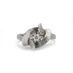 Bague en or blanc et diamant - Castafiore